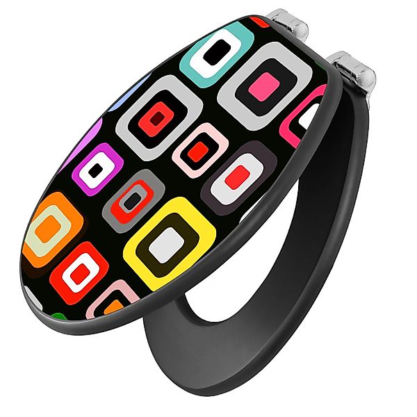 banjado WC-Sitz Anthrazit Motiv Retro (umweltfreundliches günstig online kaufen