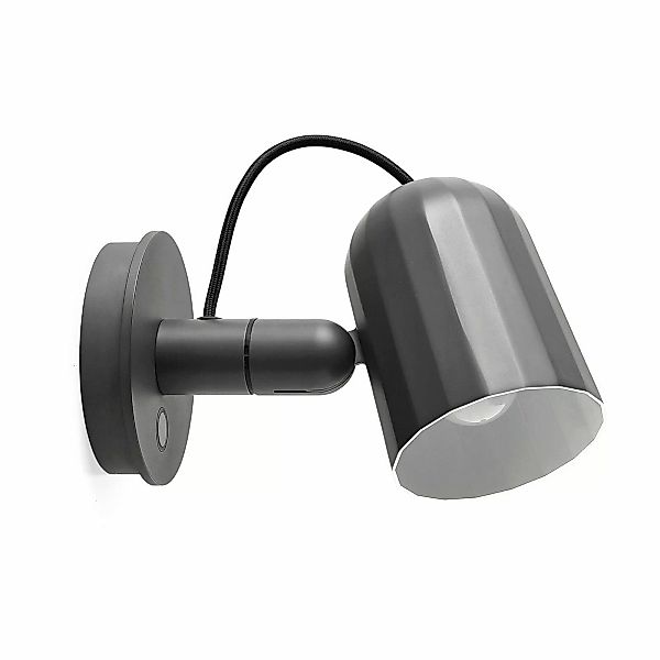 HAY Noc Wall Button LED-Wandleuchte, dunkelgrau günstig online kaufen