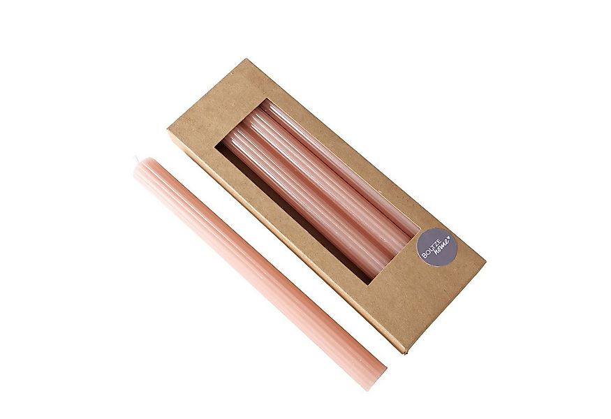 BOLTZE Tafelkerze Stabkerze Classic, 4-teilig, 25 cm hoch, Hellrosa günstig online kaufen