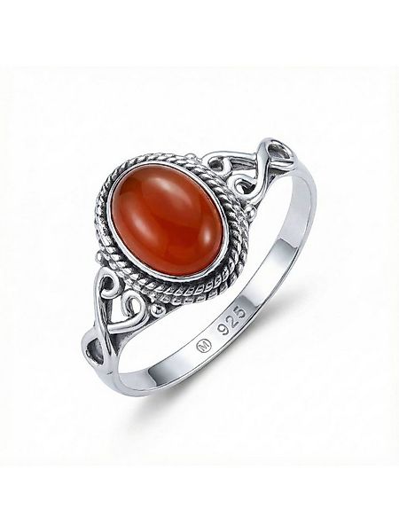mantraroma Silberring BAGHIMI oval aus 925 Silber mit Karneol (Ring mit Sch günstig online kaufen