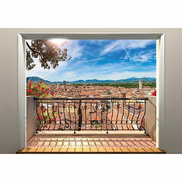 Komar Fototapete »Vlies - Balcony - Größe 368 x 248 cm«, bedruckt, Wohnzimm günstig online kaufen