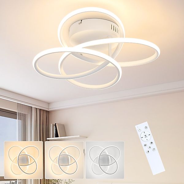 ZMH LED Deckenleuchte Wohnzimmer Metall 36CM günstig online kaufen