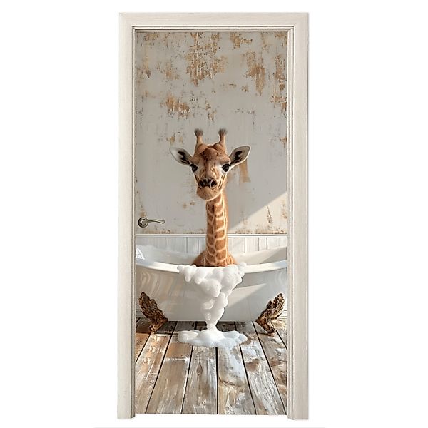 MuchoWow Türtapete Giraffe - Badewanne - günstig online kaufen