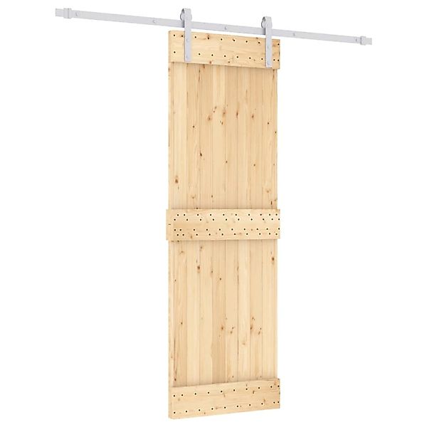 vidaXL Schiebetür mit Beschlag 70x210 cm Massivholz Kiefer 3203026 günstig online kaufen