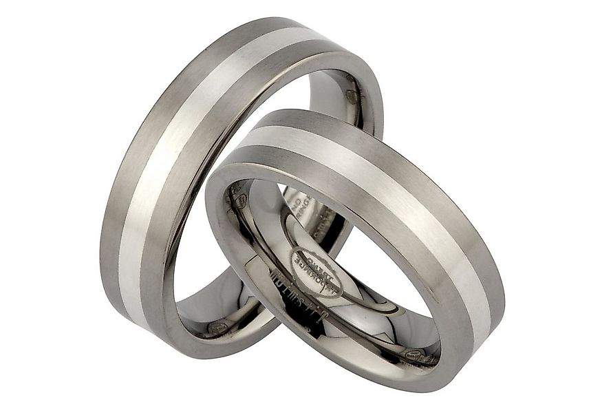 Trauringe123 Trauring Titan & Silber Hochzeitsringe Verlobungsringe Traurin günstig online kaufen