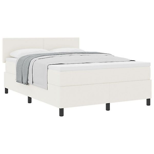 vidaXL Bett Boxspringbett mit Matratze Creme 140x200 cm Cordstoff (1-tlg) günstig online kaufen