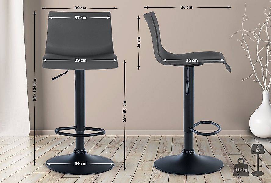 CLP Barhocker Branford, höhenverstellbar und drehbar günstig online kaufen