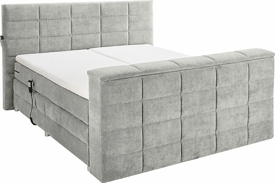 ED EXCITING DESIGN Boxspringbett "Denver" inkl. Motor, Topper und motorisie günstig online kaufen