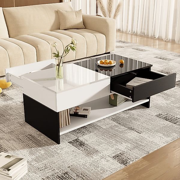 Furnishings Home Couchtisch Moderner,Hochglanz,mit 2 SchubladenundoffenenFä günstig online kaufen