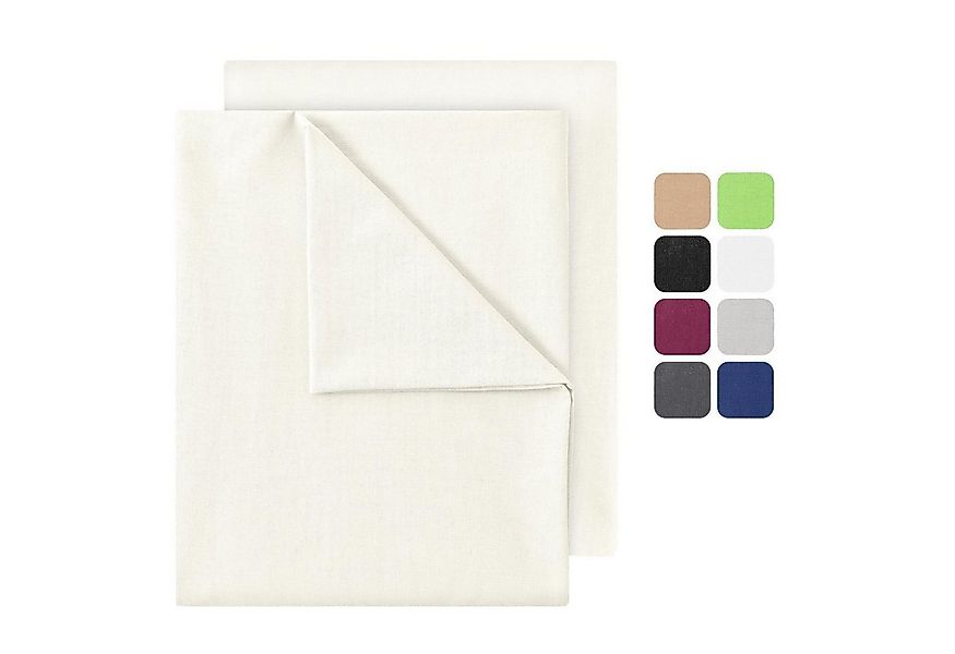 NatureMark Bettlaken 2er-Set klassisches Betttuch Haustuch, 100% Baumwolle, günstig online kaufen