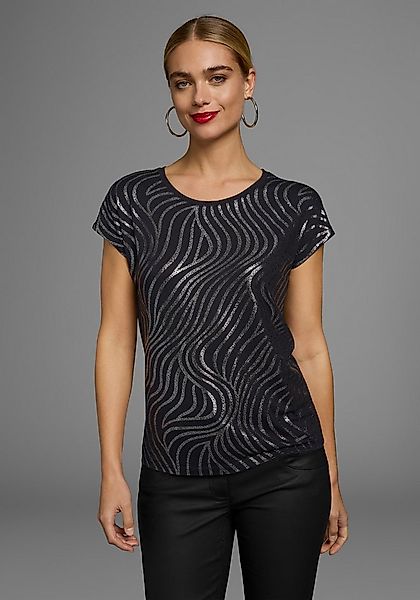 Laura Scott Rundhalsshirt, Kurzarm, figurumspielend, aus elastischem Single günstig online kaufen