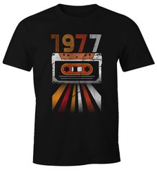 MoonWorks Print-Shirt Herren T-Shirt Geburtstag Retro günstig online kaufen