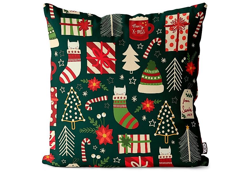 VOID Kissenbezug, (1 Stück), Weihnachtsdeko Katzen Socken Geschenke Winter günstig online kaufen