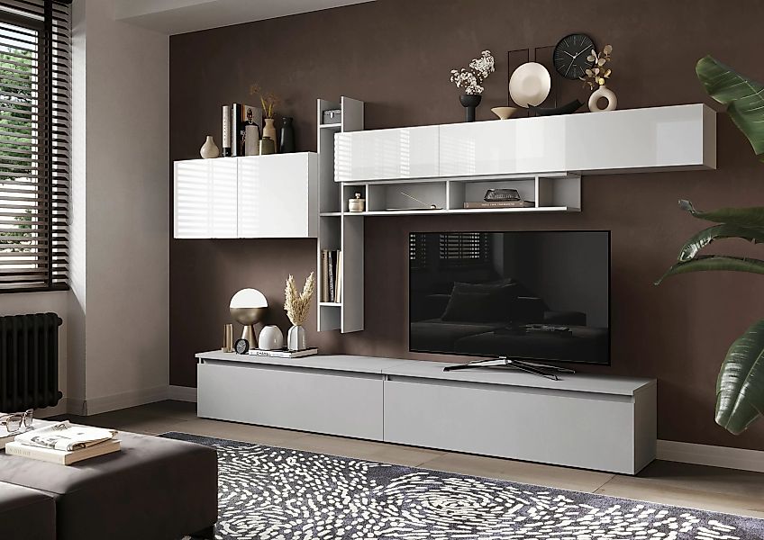 INOSIGN Wohnwand "INFINITY, 8tlg. Breite 336 cm, Höhe variabel, Schrankwand günstig online kaufen