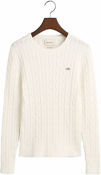 Gant Strickpullover "STRETCH COTTON CABLE C-NECK", mit Logostickerei auf de günstig online kaufen