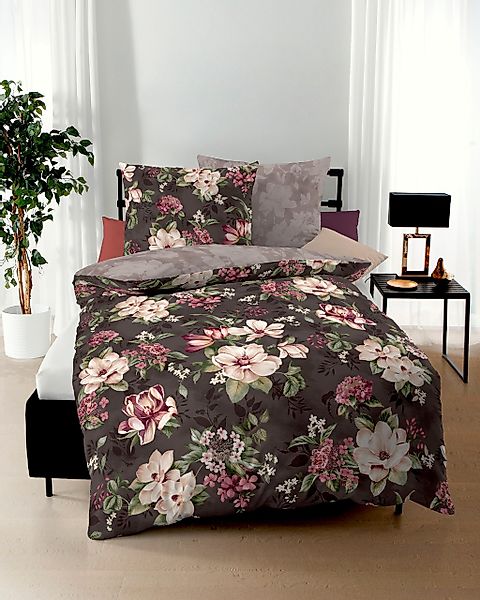 Kaeppel Wendebettwäsche »Magnolia«, Mit Blumenmuster günstig online kaufen