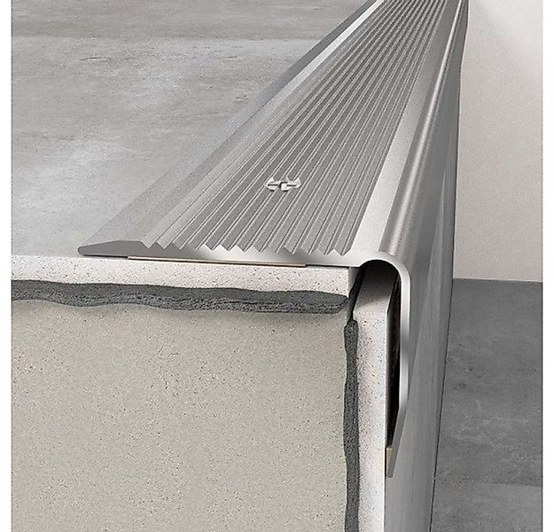 PROVISTON Treppenkantenprofil Aluminium, 40 x 30 x 1200 mm, Silber, Treppen günstig online kaufen