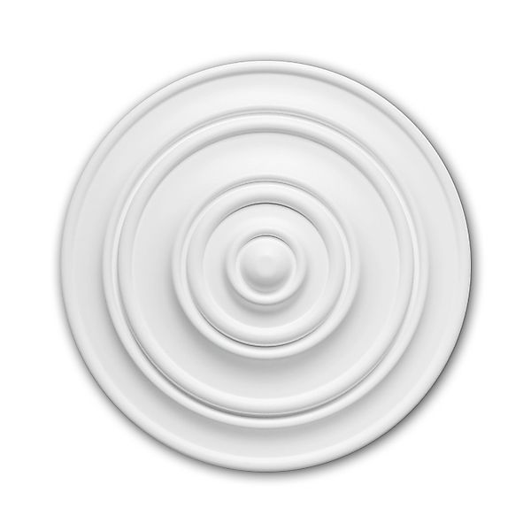 PROFHOME 156014 RoSette aus Polyurethan DeckenroSette Zierelement 34,0 cm 3 günstig online kaufen