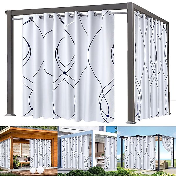BTTO V&G Verdunkelungsvorhang OutdoorVorhänge,Linien Gardinen Indoor günstig online kaufen