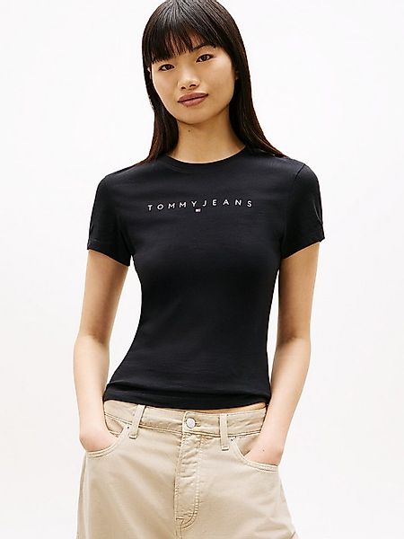 Tommy Jeans Kurzarmshirt TJW SLIM LINEAR TEE EXT mit Logo-Schriftzug günstig online kaufen