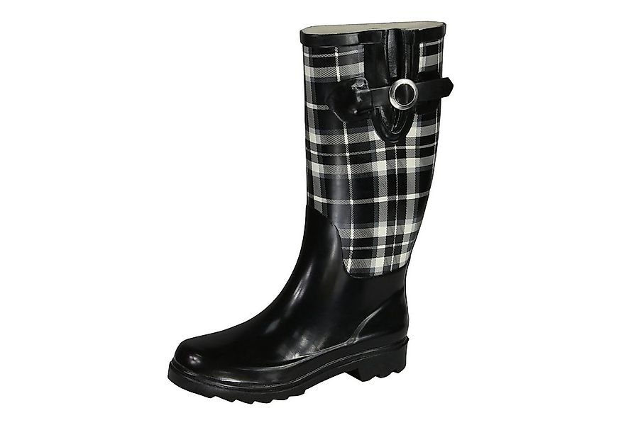 Beck Pepita Gummistiefel mit Weitenregulierung günstig online kaufen