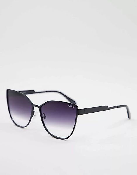 Quay – In Pursuit – Cat-Eye-Sonnenbrille für Damen in Schwarz günstig online kaufen