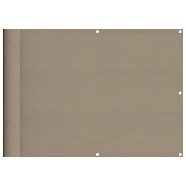 vidaXL Balkon-Sichtschutz Taupe 75x700 cm 100 % Polyester-Oxford 4000235 günstig online kaufen