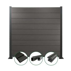 Woodstore24 Zaun WoodoZaun WPC Sichtschutzzaun gebürstete günstig online kaufen