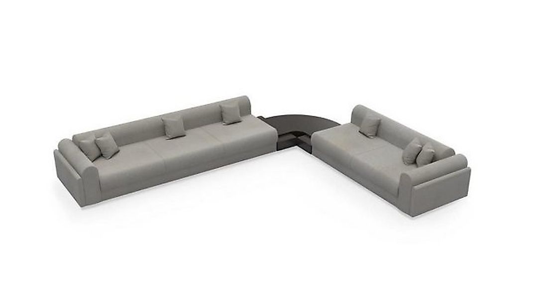 Xlmoebel Ecksofa L-förmiges Textilecksofa Premium Polstercouch Möbel, 3 Tei günstig online kaufen