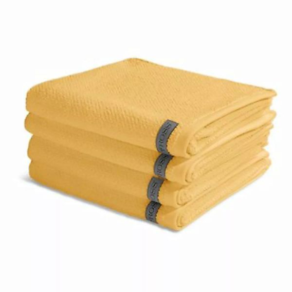 Ross 4 X Handtuch im Set Selection - Organic Cotton Handtücher gelb günstig online kaufen