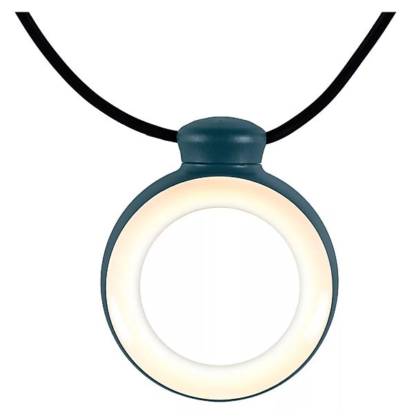 Fermob - Hoop LED Girlande - acapulcoblau/L 1220cm / Ø 10cm/3000K/960lm/ mi günstig online kaufen