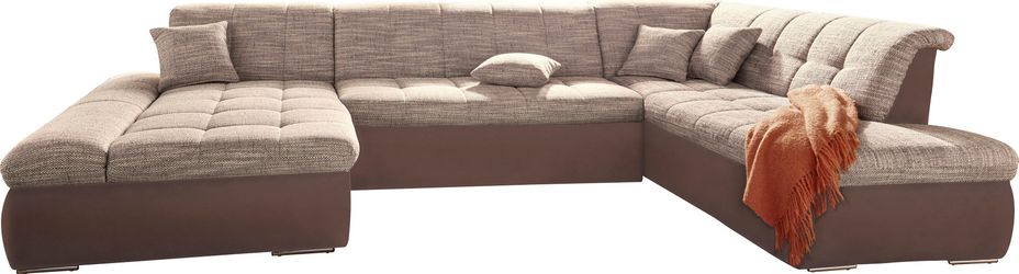 DOMO collection Wohnlandschaft "Moric Luxus incl. Zierkissen" U-Form, bis 1 günstig online kaufen