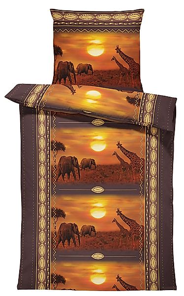 One Home Bettwäsche Afrika Savanne, Mikrofaser, günstig online kaufen