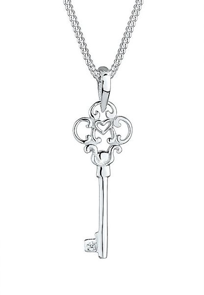 Elli DIAMONDS Kette mit Anhänger Schlüssel Diamant Weiß Brillantschliff (0. günstig online kaufen