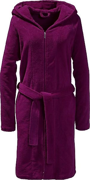 Erwin Müller Bademantel Velours Unisex-Bademantel "Balingen" mit Kapuze, Rü günstig online kaufen