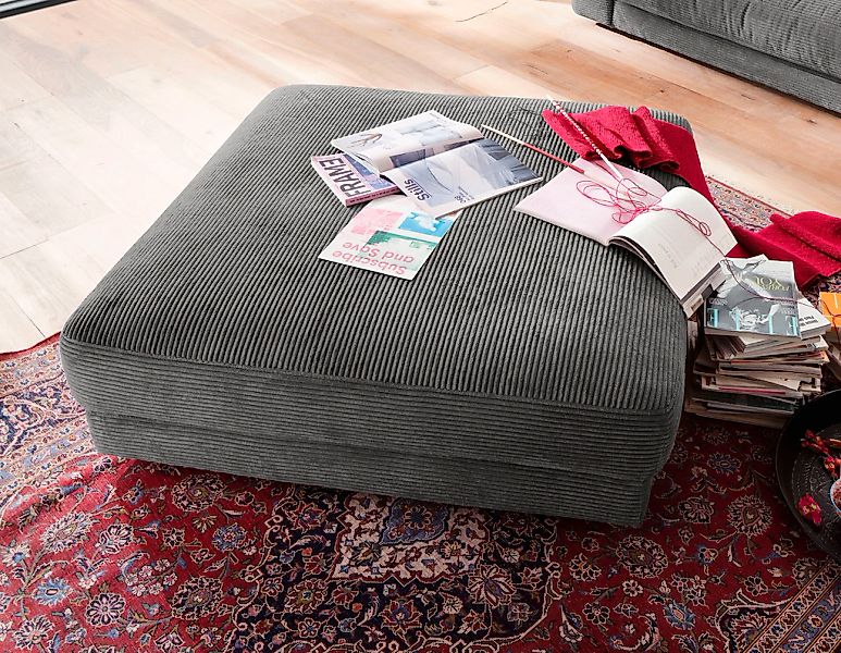 Places of Style Hocker "Enisa", passend zum "Enisa"-Sofa, Bezug in Cord günstig online kaufen