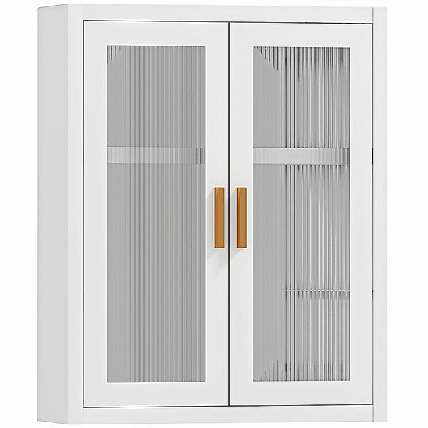 HOMCOM Wandschrank für Badezimmer, modernes hängendes Badmöbel mit Acryltür günstig online kaufen