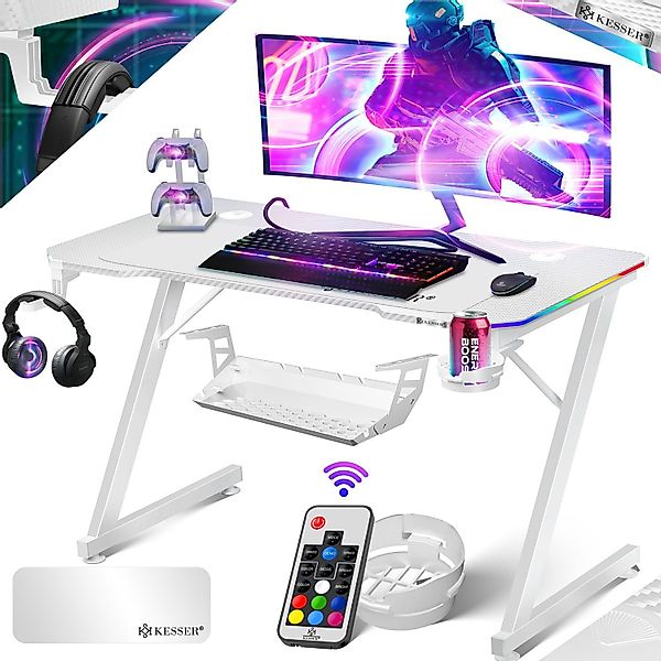 KESSER Gamingtisch, Gaming Schreibtisch mit Getränkehalter günstig online kaufen