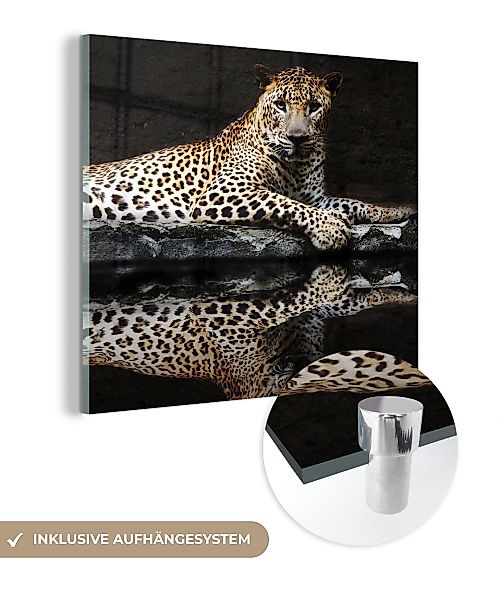 MuchoWow Acrylglasbild Leopard - Wasser - günstig online kaufen