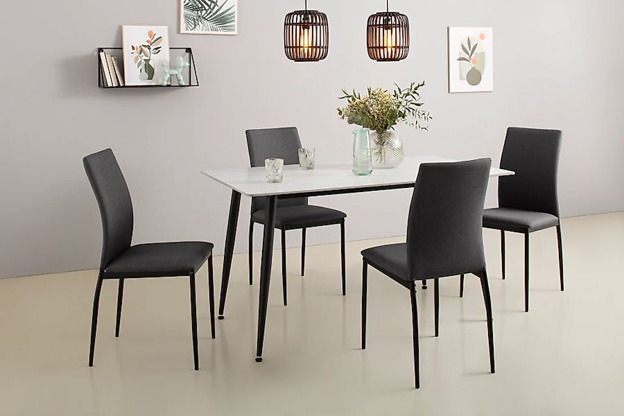 HELA Essgruppe "ALIZIA Tischgruppe Küche Esszimmer, Tisch Stühle" Set, 5 St günstig online kaufen