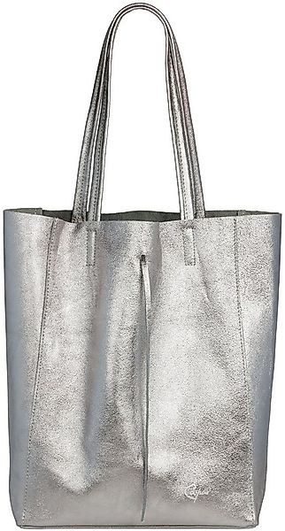 Caspar Schultertasche Großer Damen Leder Shopper Metallic - CLASSIC LINE - günstig online kaufen