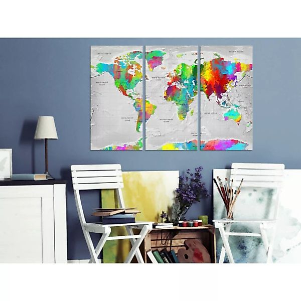 Bild auf Leinwand Maps: Colourful Finesse II XXL günstig online kaufen