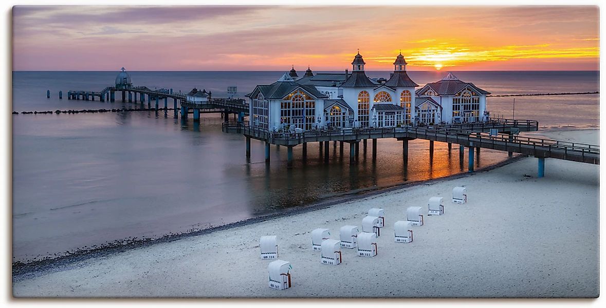 Artland Wandbild "RÜGEN Seebrücke in Sellin Sonnenaufgang" Bilder vom Sonne günstig online kaufen