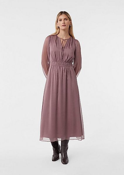 comma Maxikleid Kleid Feminines langes Kleid aus strukturiertem Chiffon günstig online kaufen