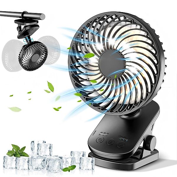 LEENON Tischventilator Tragbarer Ventilator,Timerfunktion,3 Geschwindigkeit günstig online kaufen
