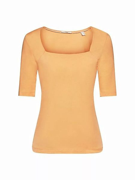 Esprit T-Shirt Oberteil mit Karree-Ausschnitt (1-tlg) günstig online kaufen