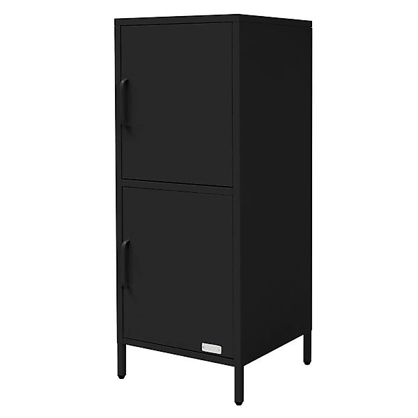 ML-Design Aktenschrank 40x101,5x40 cm Schwarz aus Stahl mit 2 Türen günstig online kaufen