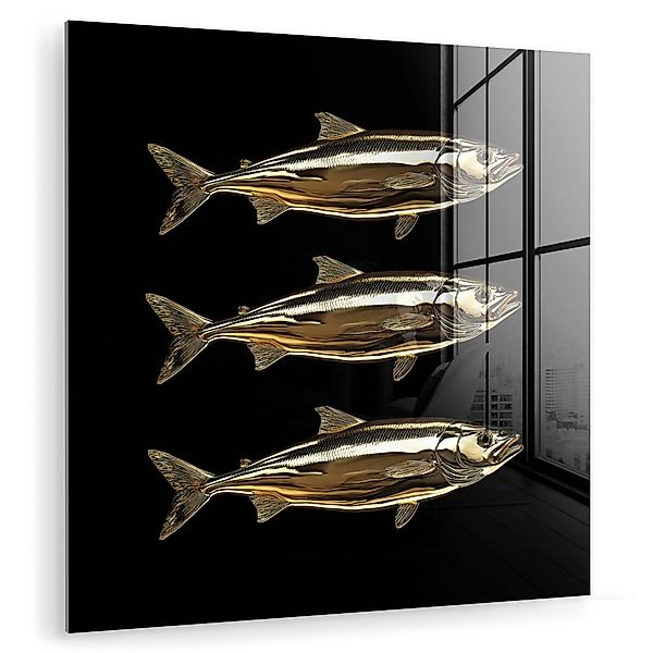 MuchoWow Acrylglasbild Fische - Gold - günstig online kaufen