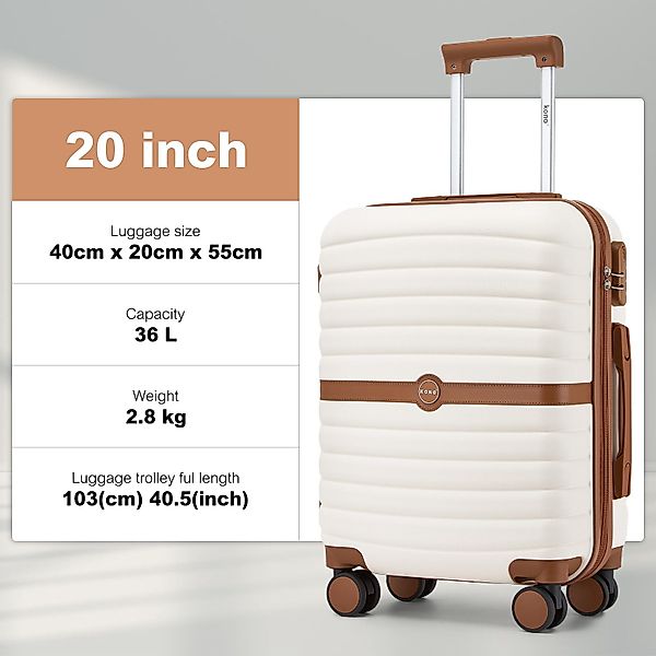 KONO Kofferset Hartschalenkoffer (Höhe: 55/66.5/76.5cm) + günstig online kaufen