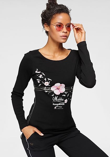 KangaROOS Longsleeve Langarm, sehr figurbetonter Schnitt, günstig online kaufen